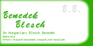 benedek blesch business card